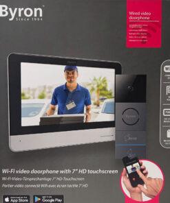 Byron Video Türsprechanlage 1 Familienhaus 2Draht Wlan Wi-Fi 7" HD Nachtsicht App