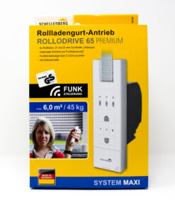 Schellenberg 22767 Elektrischer Gurtwickler | RolloDrive 65 Premium Funk-Rolladengurtantrieb