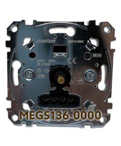 Merten Dimmer Dreh-/Druckknopf 20-315W kapazitive Last Unterputz - MEG5136-0000